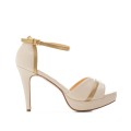 Andres Machado 5490-13 High Heeled Sandal Beige 11cm