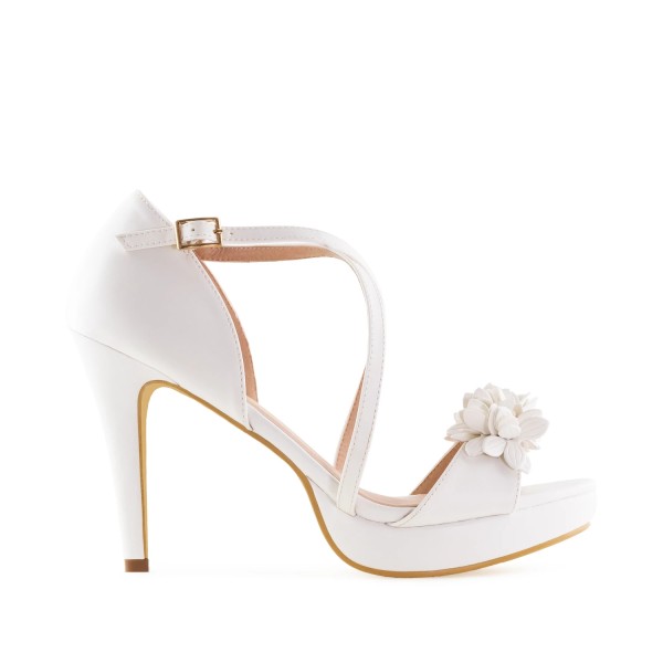 Andres Machado 5335-02 Πέδιλο Λευκό 12cm Andres Machado 5335-02 Πέδιλο Λευκό 12cm