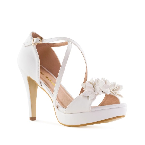 Andres Machado 5335-02 Πέδιλο Λευκό 12cm Andres Machado 5335-02 Πέδιλο Λευκό 12cm