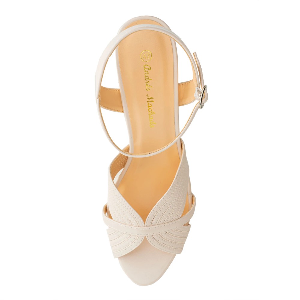 Andres Machado 5484-13 Sandal Beige 12cm Andres Machado 5484-13 Sandal Beige 12cm
