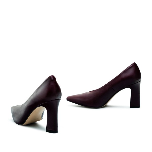 Andres Machado Eider-23 Leather Pump Burgundy 8cm Andres Machado Eider-23 Leather Pump Burgundy 8cm