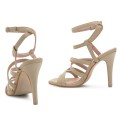 Andres Machado AM5553-13 High Heeled Sandal Beige 11.5cm Andres Machado AM5553-13 High Heeled Sandal Beige 11.5cm