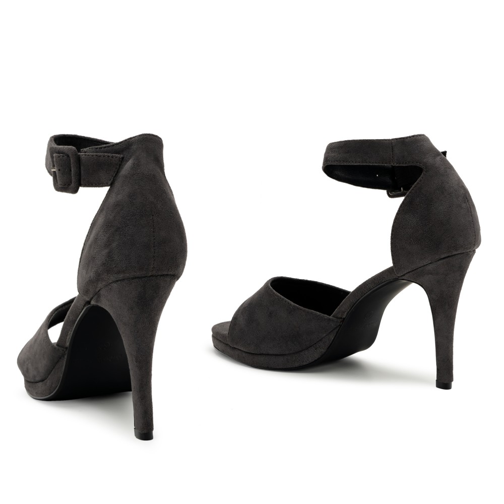 Andres Machado AM5557-08 High Heeled Sandal Grey 10.5cm Andres Machado AM5557-08 High Heeled Sandal Grey 10.5cm