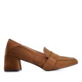 Andres Machado AM5591-32 Heeled Moccasin Camel 6cm