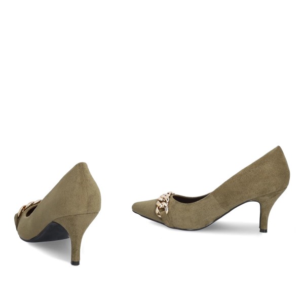 Andres Machado AM5586-19 Pump Khaki 8cm Andres Machado AM5586-19 Pump Khaki 8cm