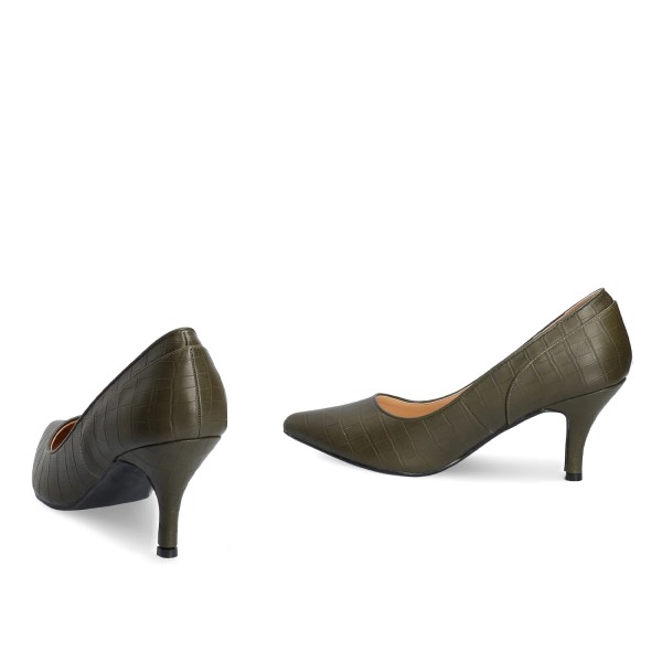 Andres Machado AM5587-19 Pump Khaki 8cm Andres Machado AM5587-19 Pump Khaki 8cm