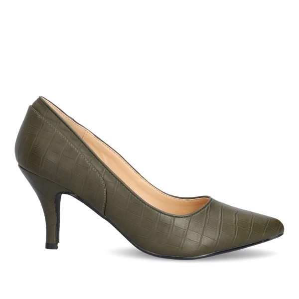 Andres Machado AM5587-19 Pump Khaki 8cm Andres Machado AM5587-19 Pump Khaki 8cm
