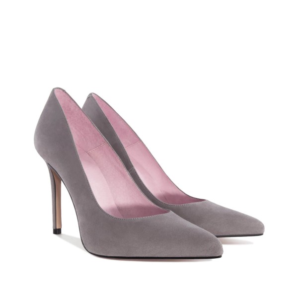 Andres Machado Diana-08 Leather Pump Grey 11.5cm Andres Machado Diana-08 Leather Pump Grey 11.5cm