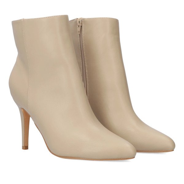 Andres Machado AM4239-13 High Heeled Ankle Boot Beige 10cm Andres Machado AM4239-13 High Heeled Ankle Boot Beige 10cm