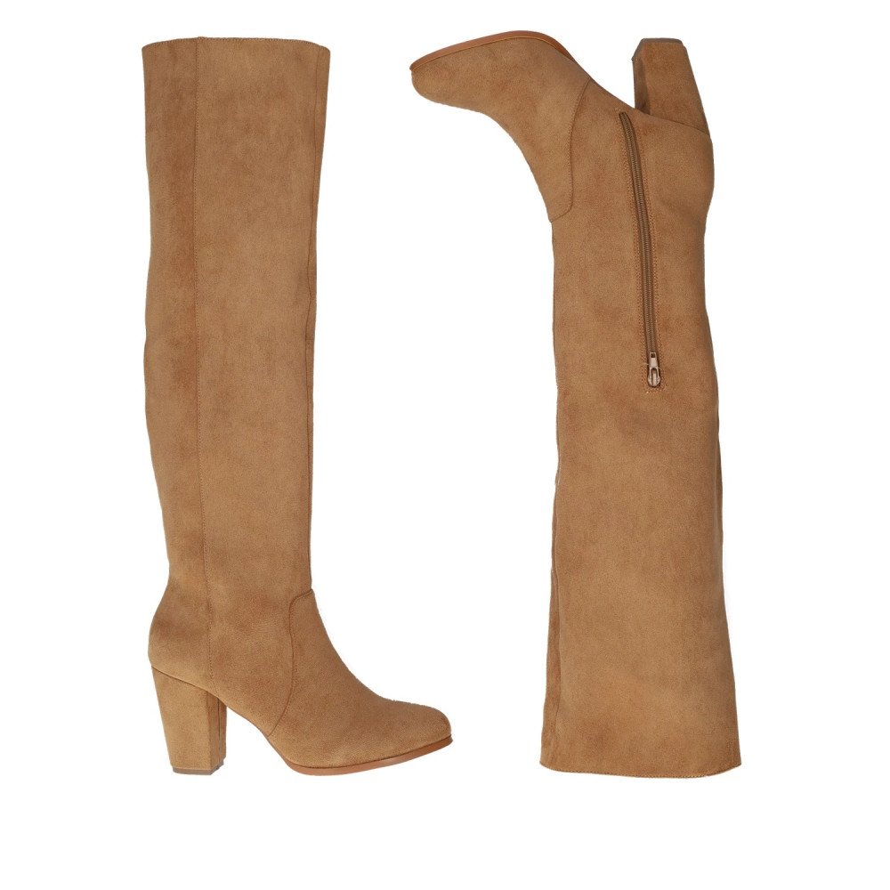 Andres Machado AM4250-05 High Heeled Boot Brown 9cm Andres Machado AM4250-05 High Heeled Boot Brown 9cm