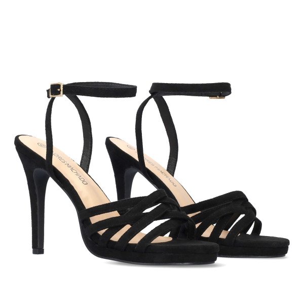 Andres Machado 5731-01 Sandal Black 12cm Andres Machado 5731-01 Sandal Black 12cm