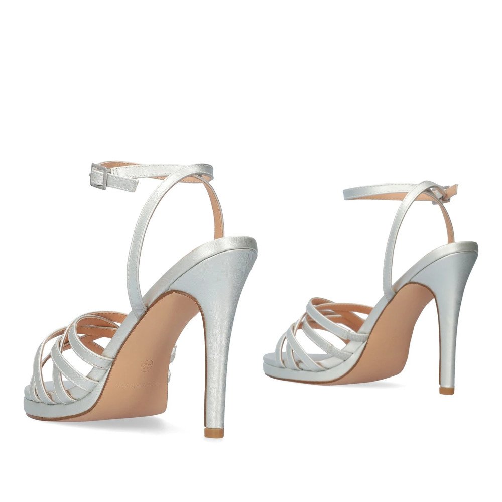 Andres Machado 5731-04 Sandal Silver 12cm Andres Machado 5731-04 Sandal Silver 12cm
