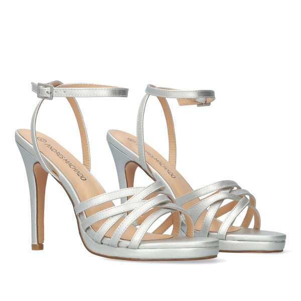 Andres Machado 5731-04 Sandal Silver 12cm Andres Machado 5731-04 Sandal Silver 12cm