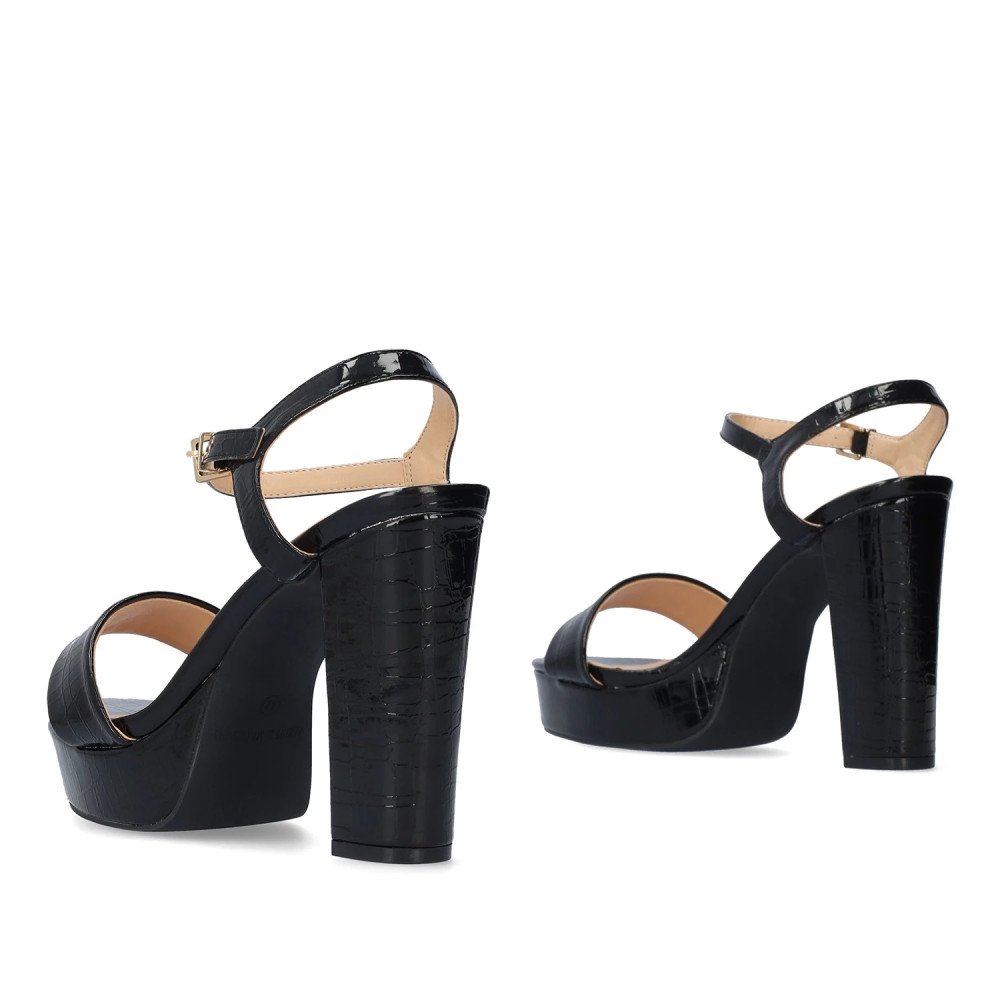 Andres Machado 5732-01 Sandal Black 12cm Andres Machado 5732-01 Sandal Black 12cm