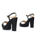 Andres Machado 5732-01 Sandal Black 12cm Andres Machado 5732-01 Sandal Black 12cm