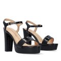 Andres Machado 5732-01 Sandal Black 12cm Andres Machado 5732-01 Sandal Black 12cm