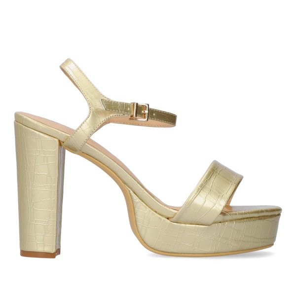 Andres Machado 5732-06 Sandal Gold 12cm Andres Machado 5732-06 Sandal Gold 12cm