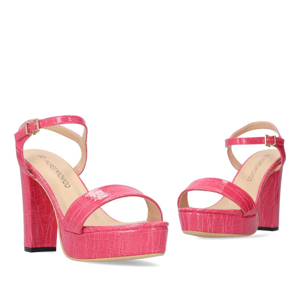 Andres Machado 5732-39 Sandal Fuchsia 12cm Andres Machado 5732-39 Sandal Fuchsia 12cm