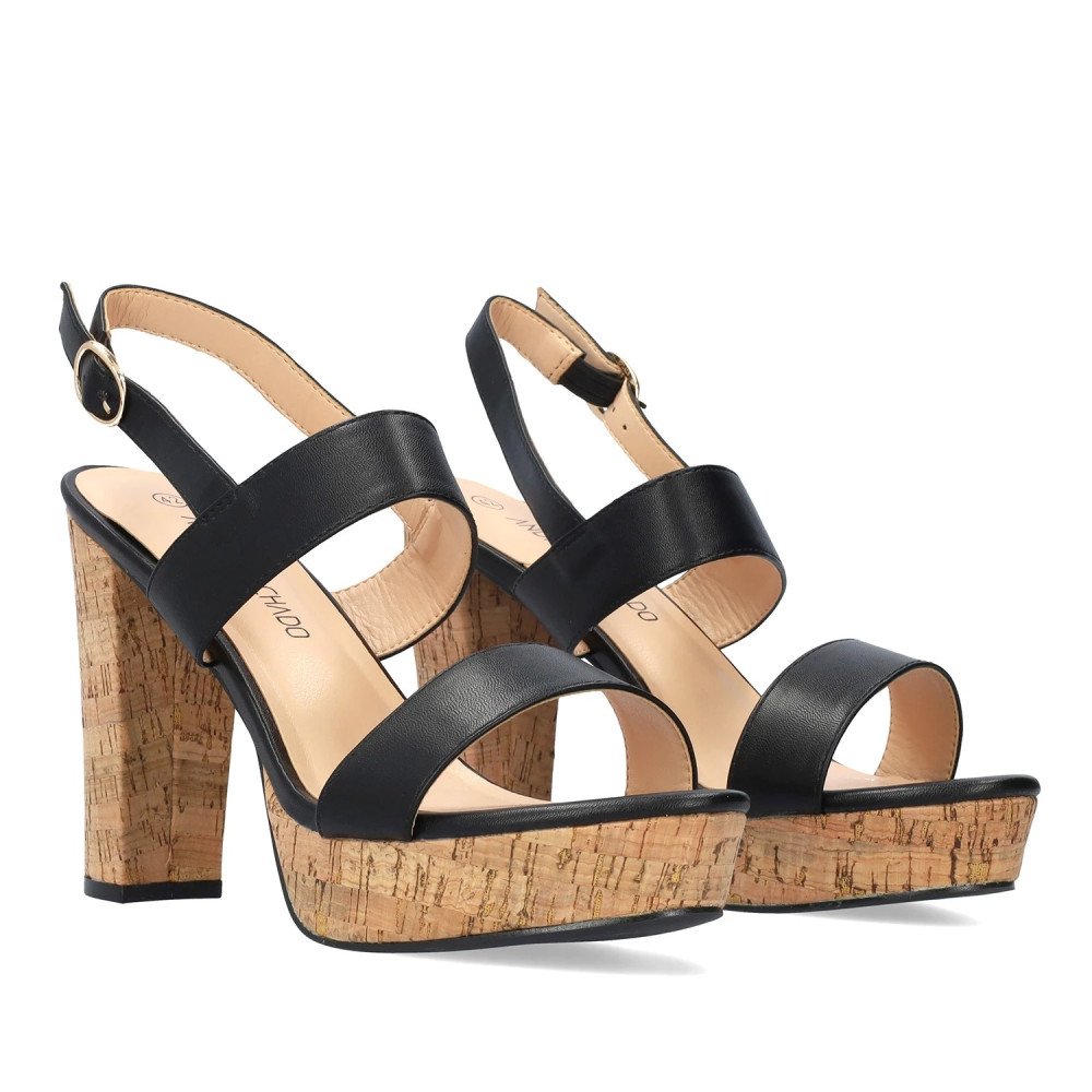 Andres Machado 5734-01 Sandal Black 12cm Andres Machado 5734-01 Sandal Black 12cm