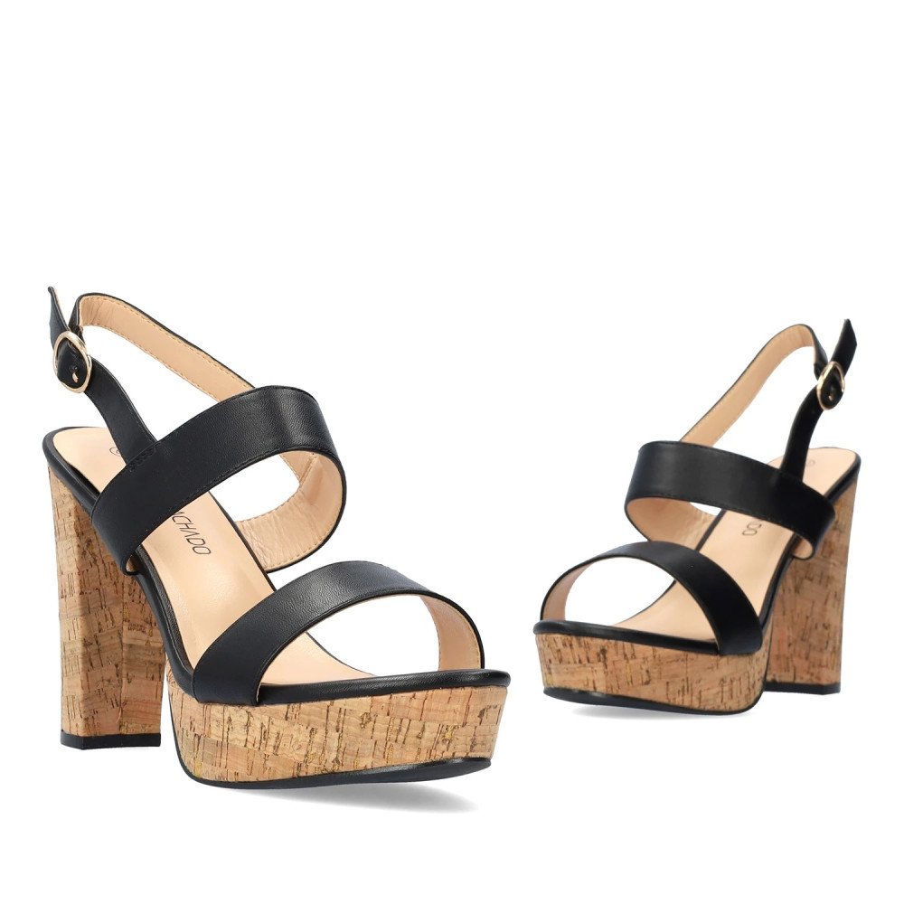 Andres Machado 5734-01 Sandal Black 12cm Andres Machado 5734-01 Sandal Black 12cm
