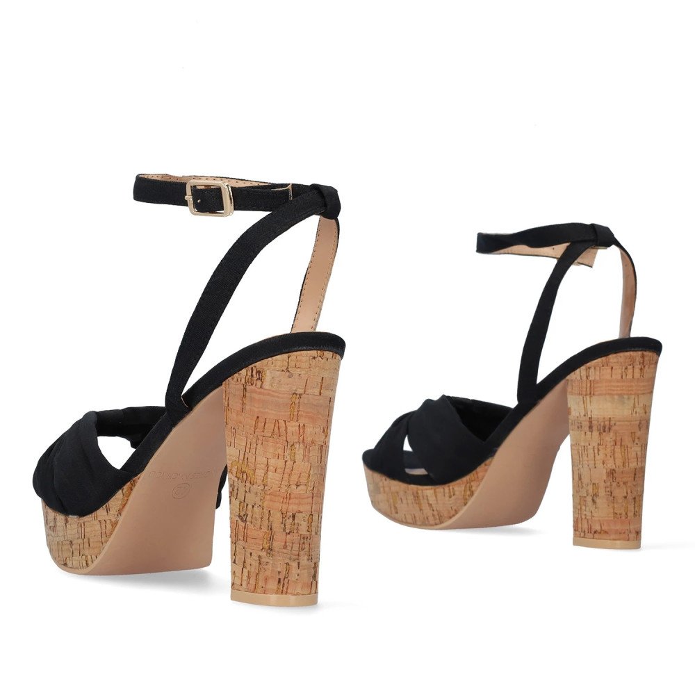 Andres Machado 5736-01 Sandal Black 12cm Andres Machado 5736-01 Sandal Black 12cm