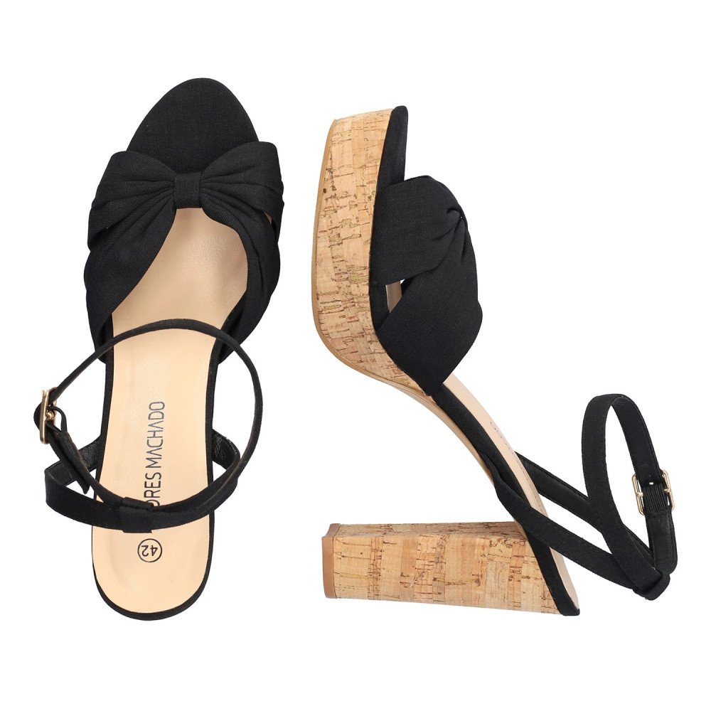 Andres Machado 5736-01 Sandal Black 12cm Andres Machado 5736-01 Sandal Black 12cm
