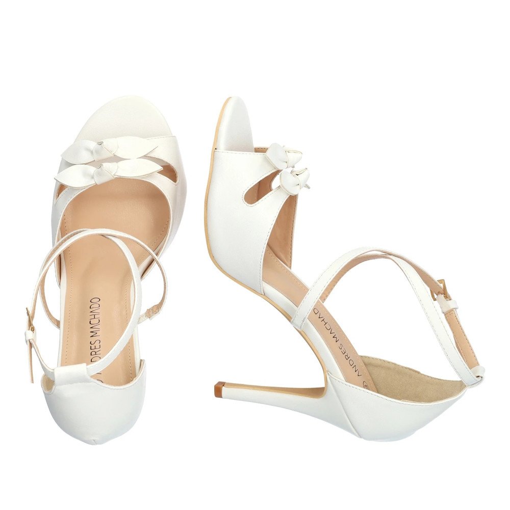 Andres Machado 5741-02 Sandal White 12cm Andres Machado 5741-02 Sandal White 12cm