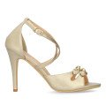 Andres Machado 5741-06 Sandal Gold 12cm Andres Machado 5741-06 Sandal Gold 12cm