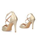 Andres Machado 5741-06 Sandal Gold 12cm Andres Machado 5741-06 Sandal Gold 12cm