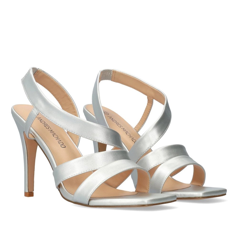 Andres Machado 5742-04 Sandal Silver 11.5cm Andres Machado 5742-04 Sandal Silver 11.5cm