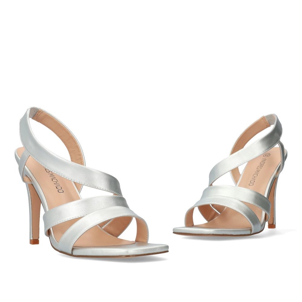 Andres Machado 5742-04 Sandal Silver 11.5cm Andres Machado 5742-04 Sandal Silver 11.5cm