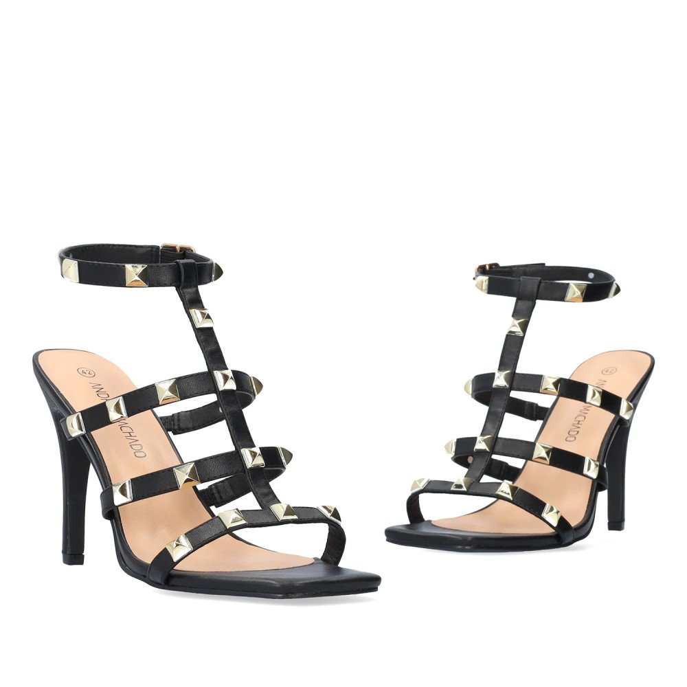 Andres Machado 5743-01 Sandal Black 12cm Andres Machado 5743-01 Sandal Black 12cm