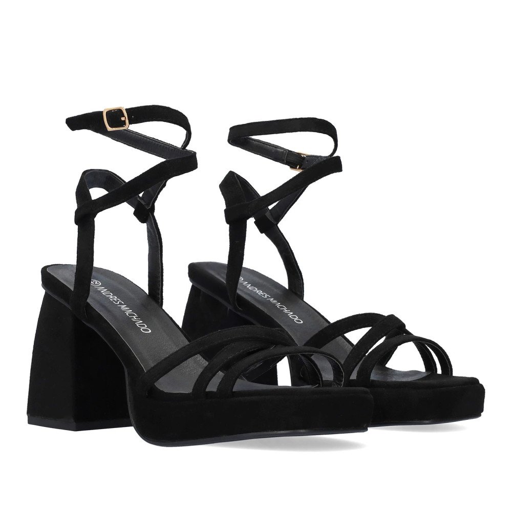 Andres Machado 5744-01 Sandal Black 11cm