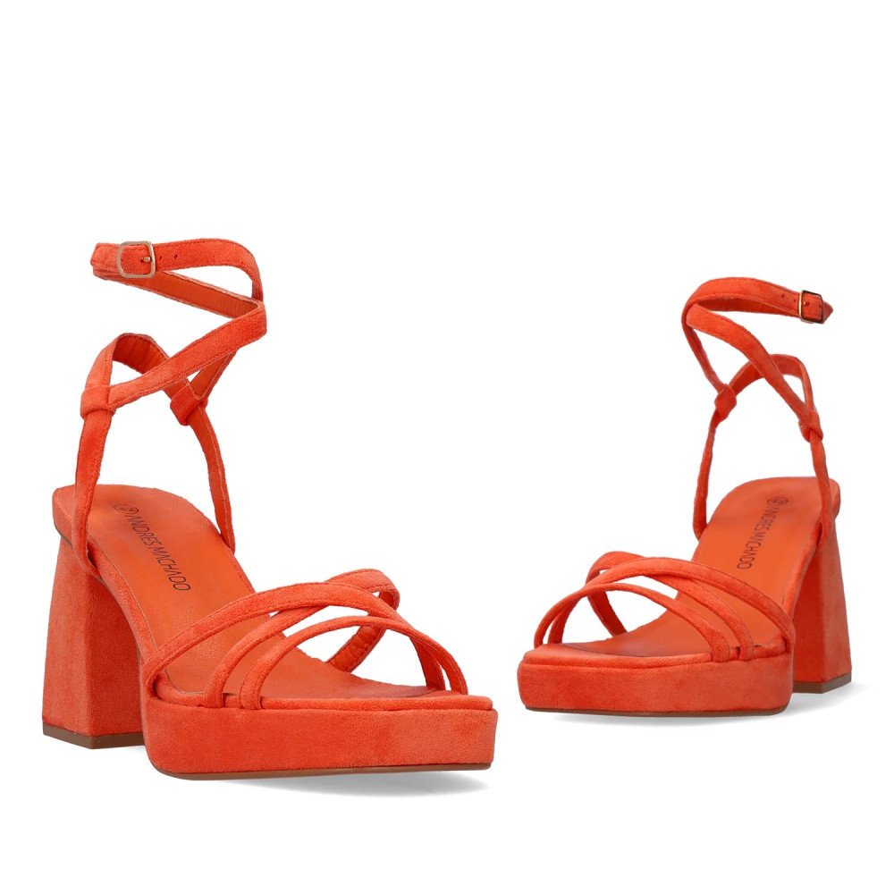 Andres Machado 5744-28 Sandal Orange 11cm Andres Machado 5744-28 Sandal Orange 11cm