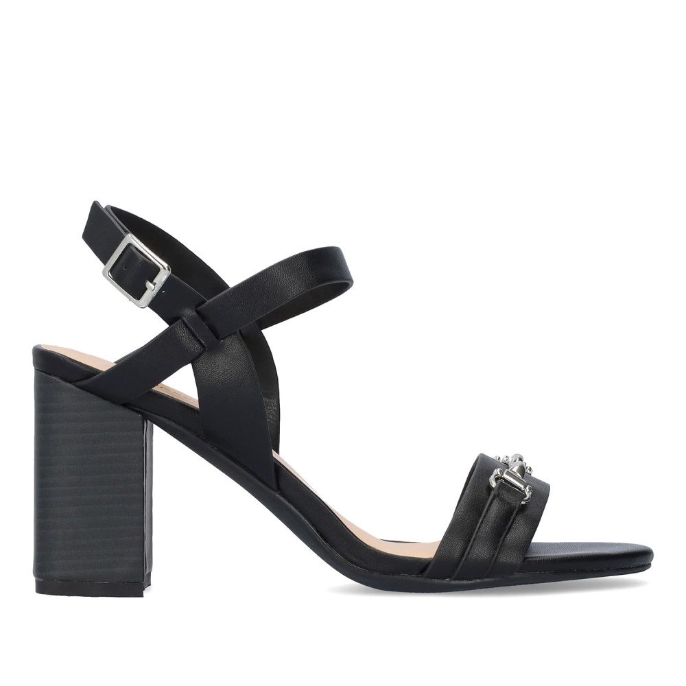 Andres Machado 5748-01 Sandal Black 9cm Andres Machado 5748-01 Sandal Black 9cm