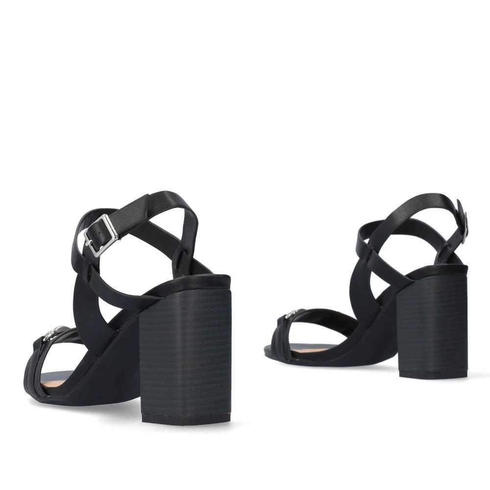 Andres Machado 5748-01 Sandal Black 9cm Andres Machado 5748-01 Sandal Black 9cm