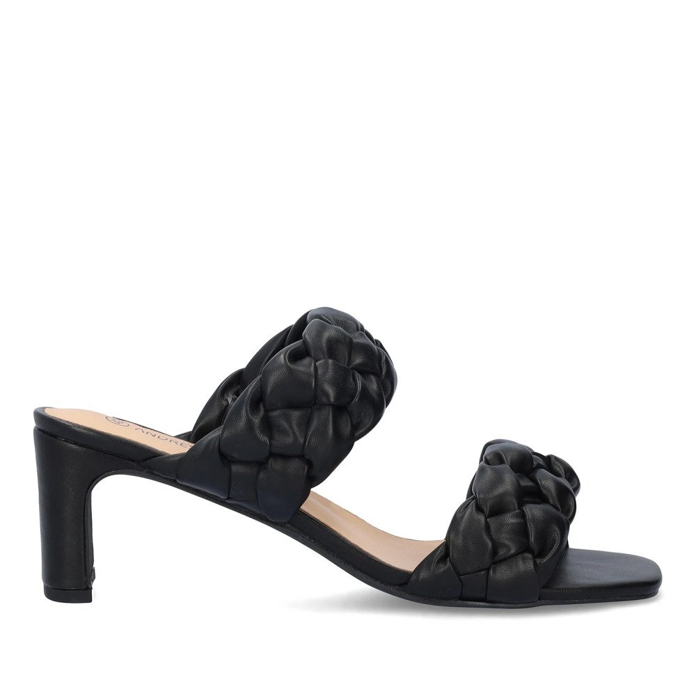 Andres Machado AM5753-01 Mule Black 7.5cm Andres Machado AM5753-01 Mule Black 7.5cm