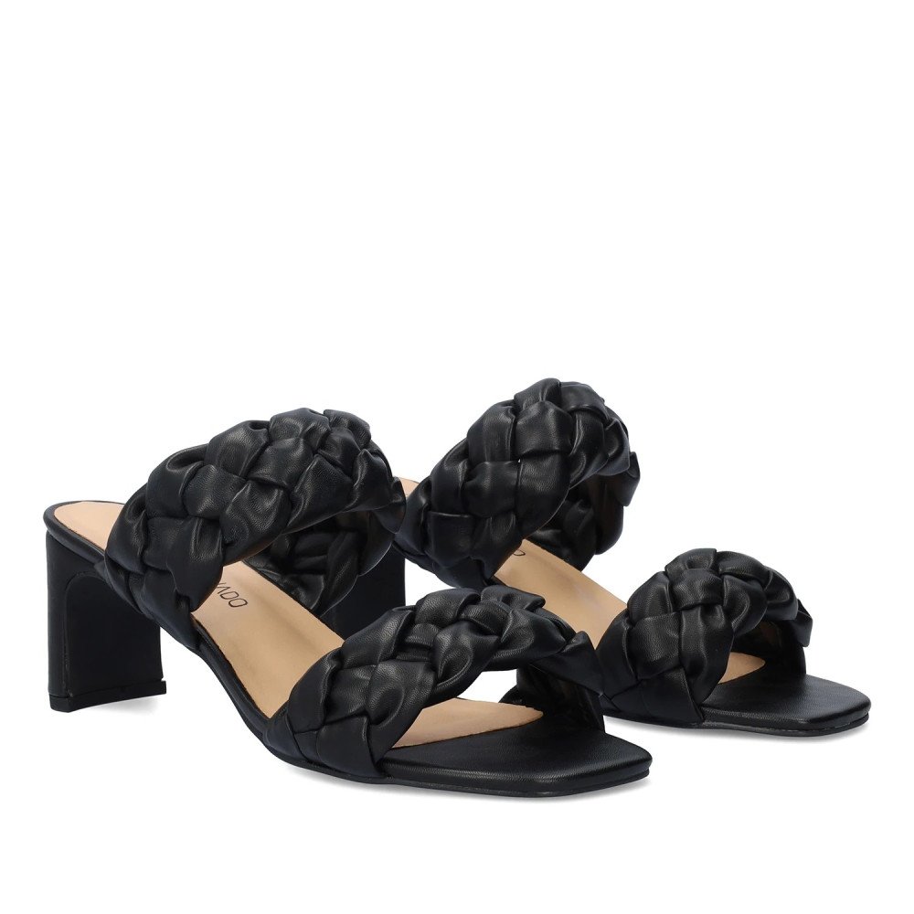 Andres Machado AM5753-01 Mule Black 7.5cm Andres Machado AM5753-01 Mule Black 7.5cm