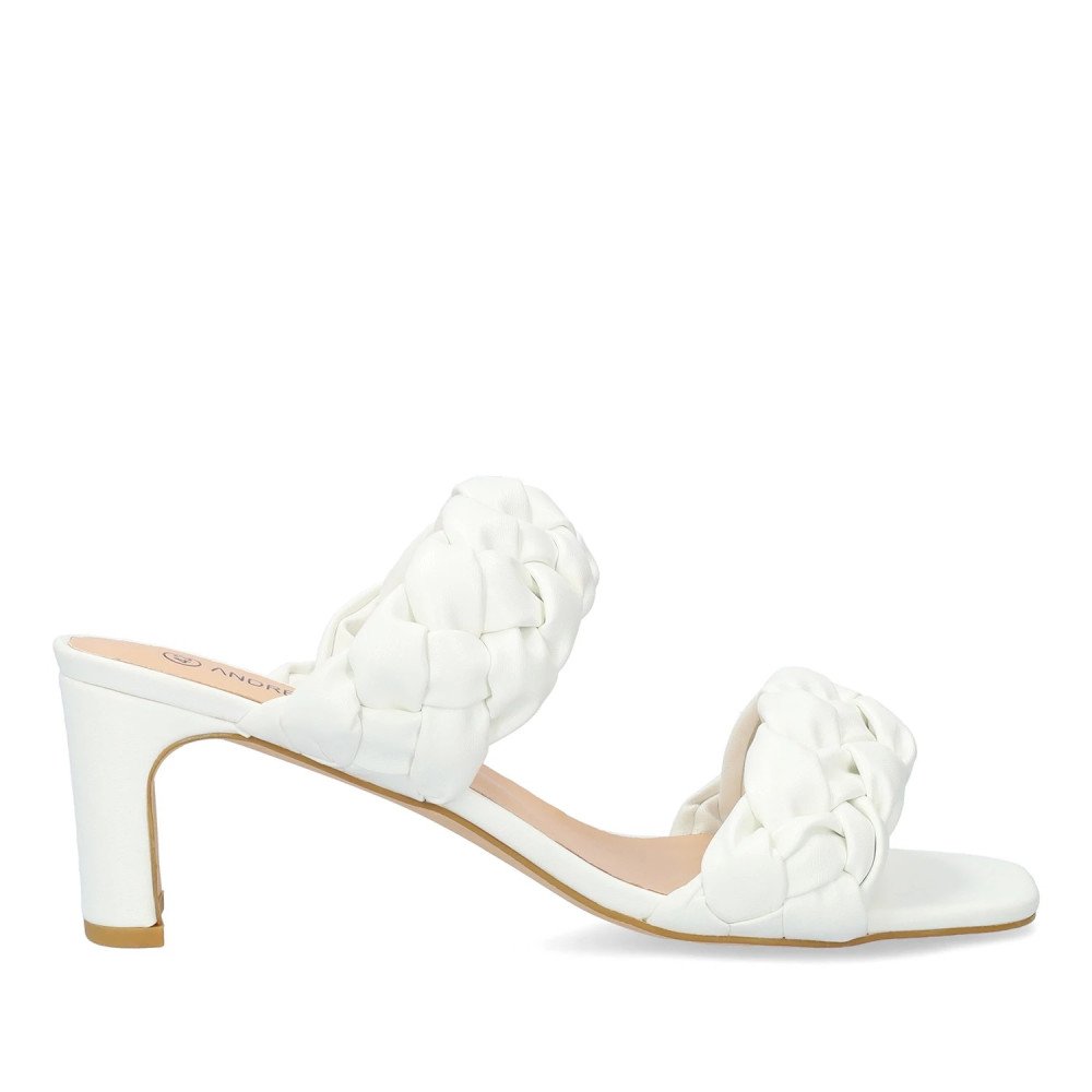 Andres Machado AM5753-02 Mule White 7.5cm Andres Machado AM5753-02 Mule White 7.5cm