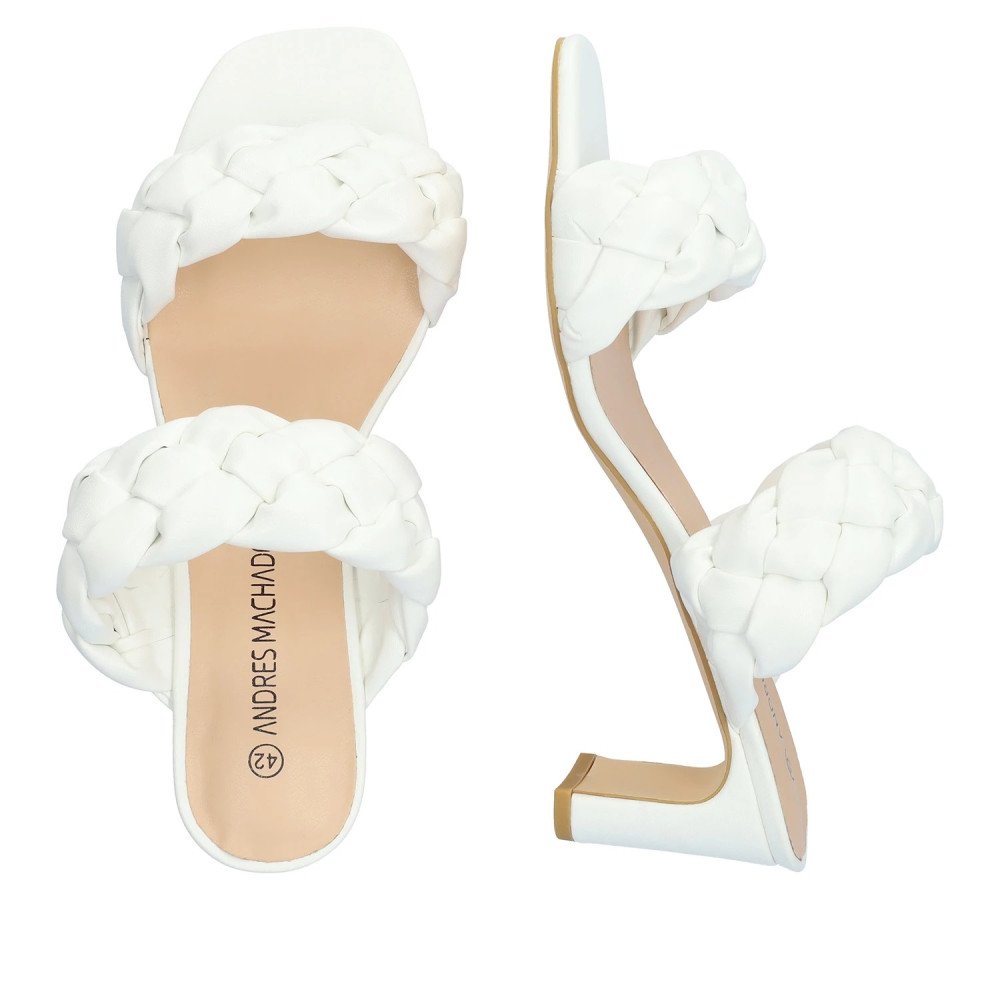 Andres Machado AM5753-02 Mule White 7.5cm Andres Machado AM5753-02 Mule White 7.5cm