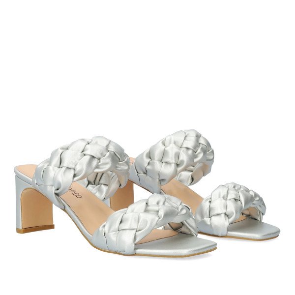 Andres Machado AM5753-04 Mule Silver 7.5cm Andres Machado AM5753-04 Mule Silver 7.5cm