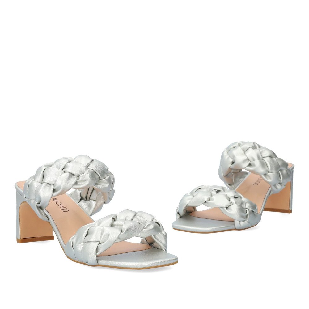 Andres Machado AM5753-04 Mule Silver 7.5cm Andres Machado AM5753-04 Mule Silver 7.5cm