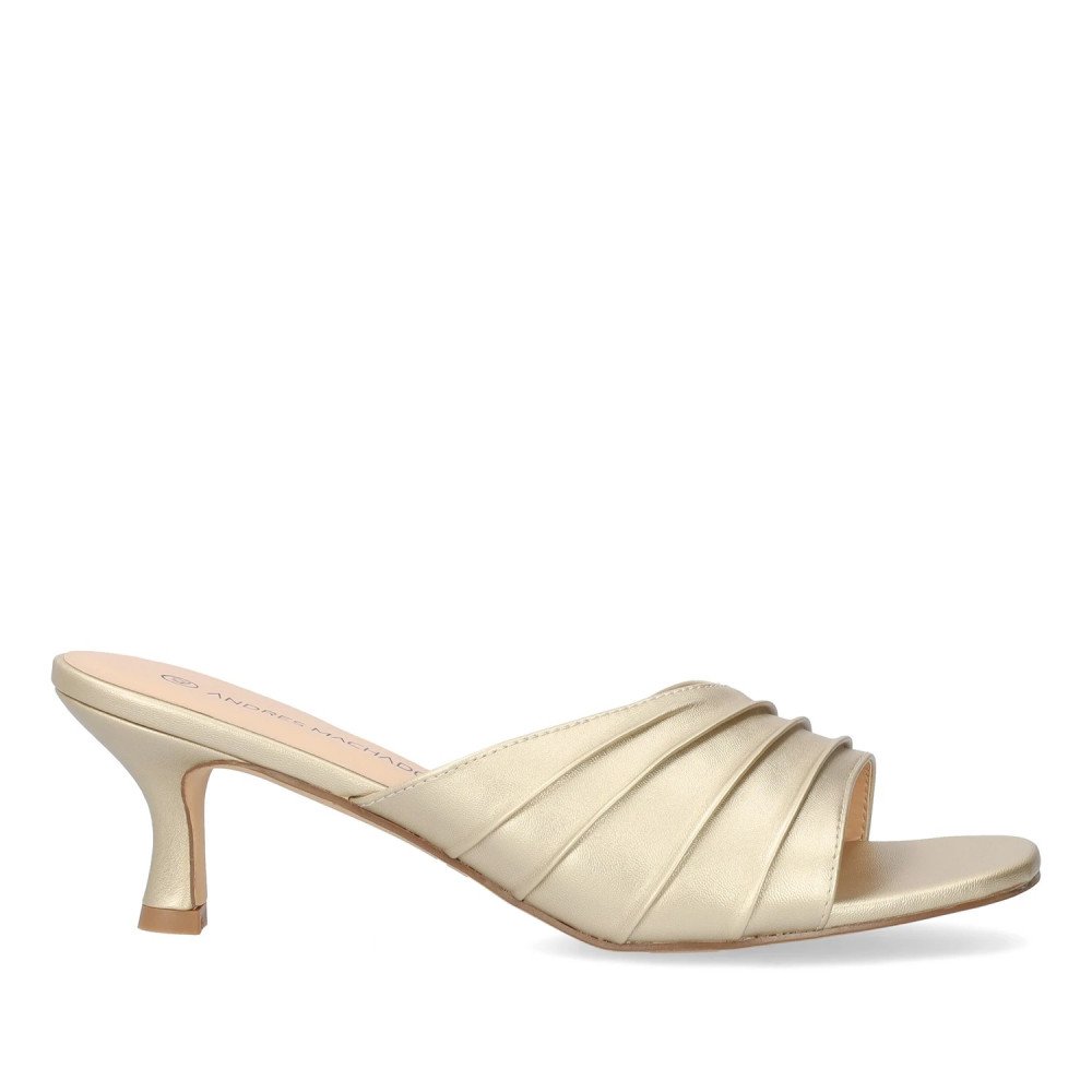 Andres Machado AM5754-06 Mule Gold 7cm Andres Machado AM5754-06 Mule Gold 7cm