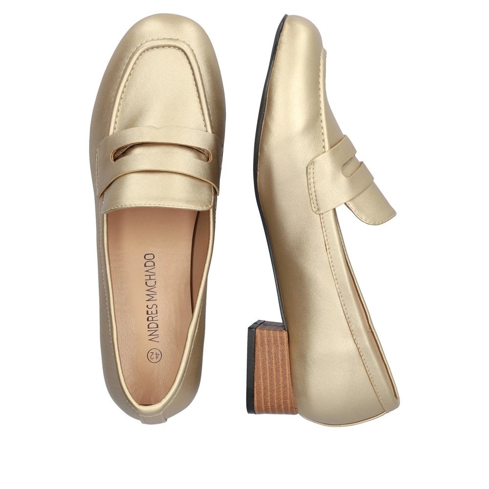 Andres Machado 6009-06 Heel Gold 3cm Andres Machado 6009-06 Heel Gold 3cm