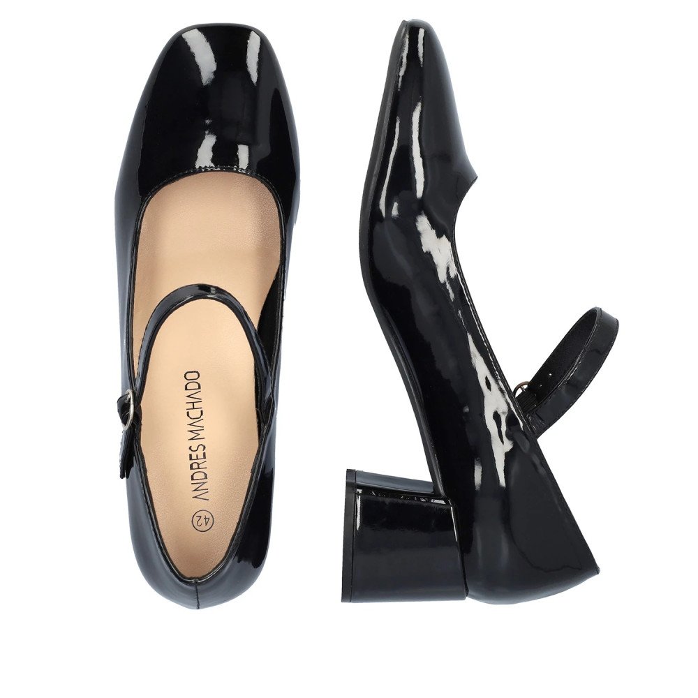 Andres Machado 6010-01 Heel Black 6cm Andres Machado 6010-01 Heel Black 6cm