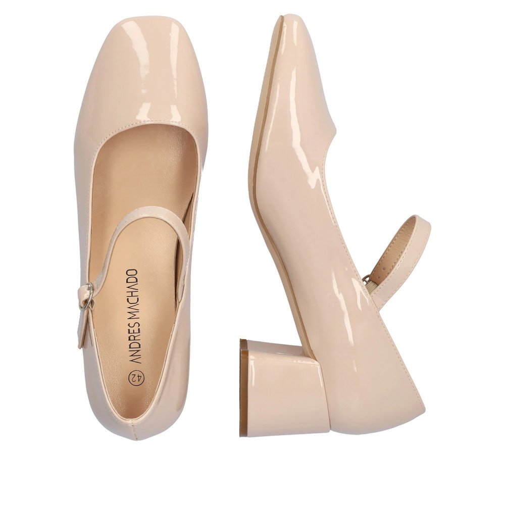 Andres Machado 6010-13 Heel Beige 6cm Andres Machado 6010-13 Heel Beige 6cm