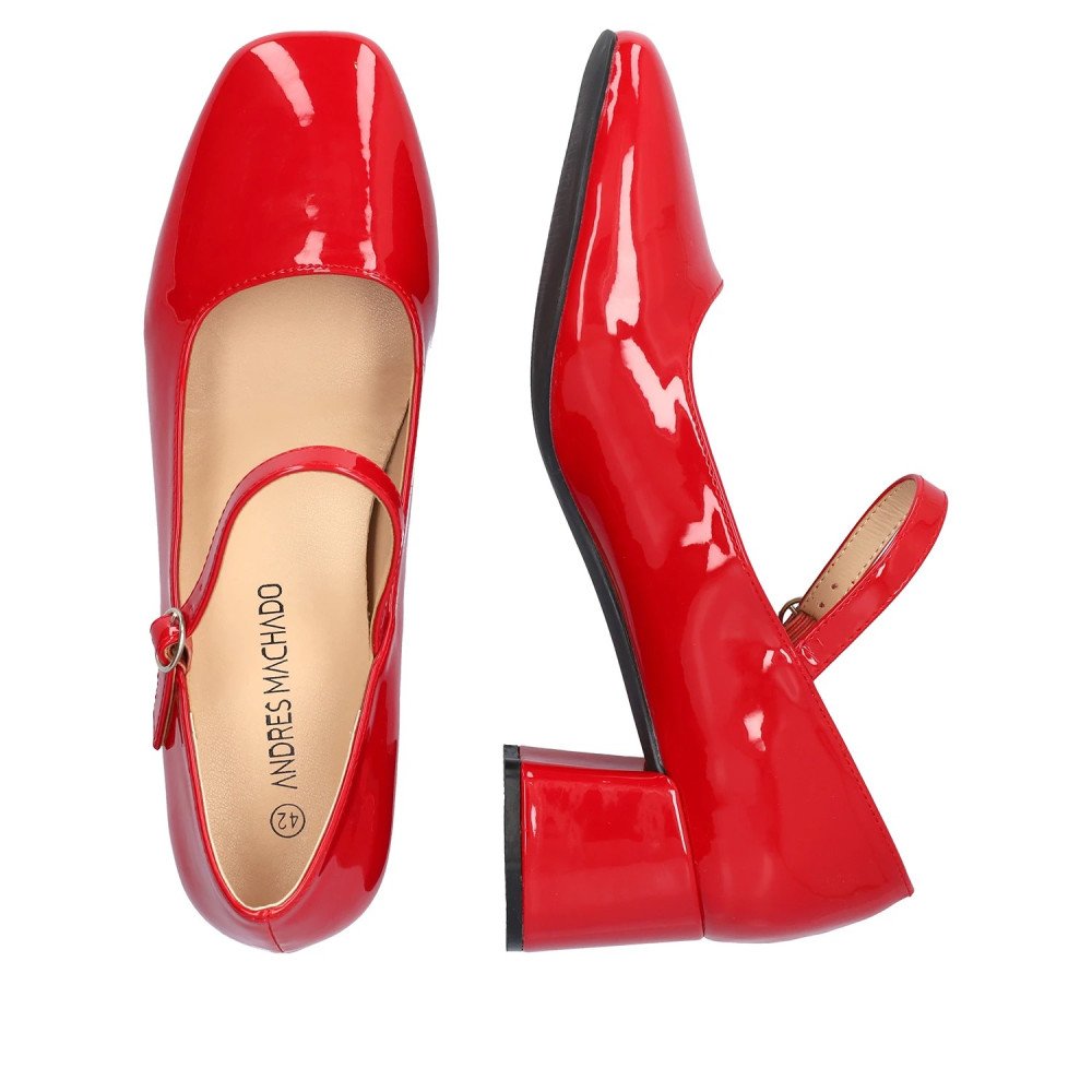 Andres Machado 6010-14 Heel Red 6cm Andres Machado 6010-14 Heel Red 6cm
