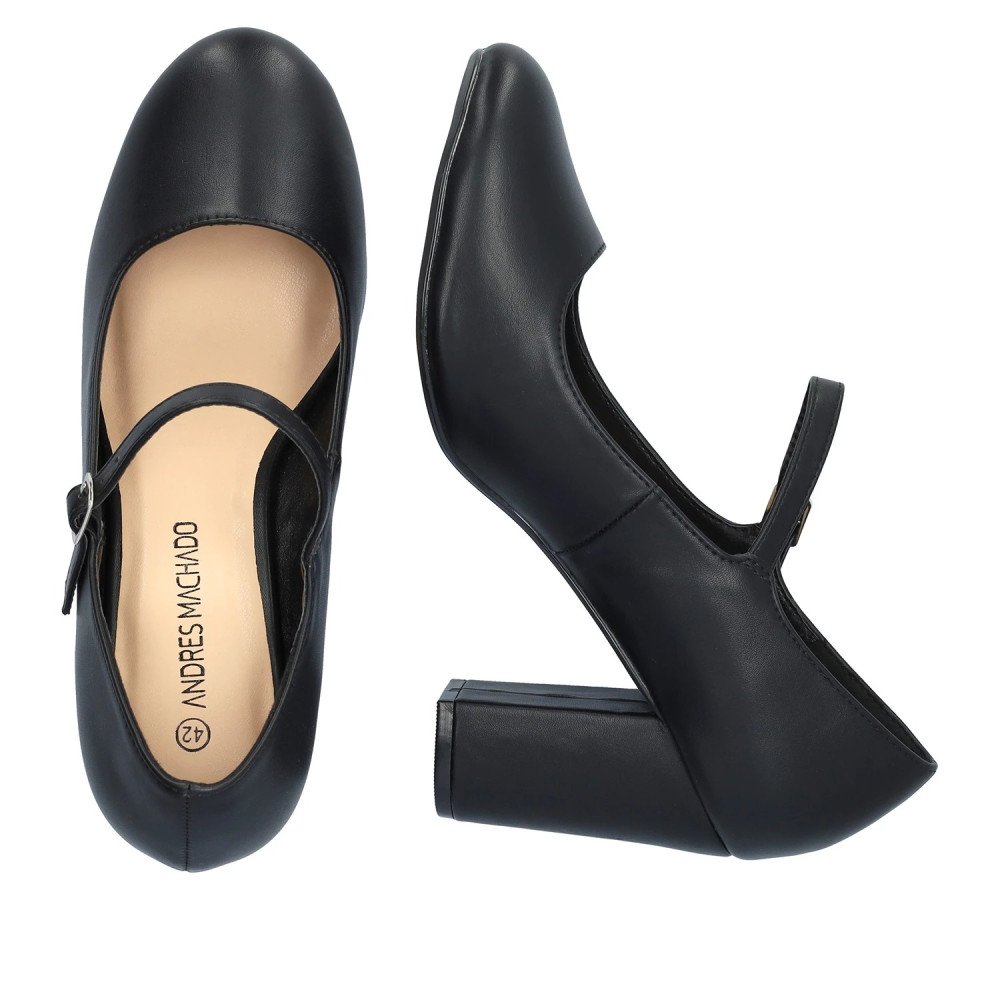 Andres Machado 6012-01 Heel Black 9.5cm Andres Machado 6012-01 Heel Black 9.5cm