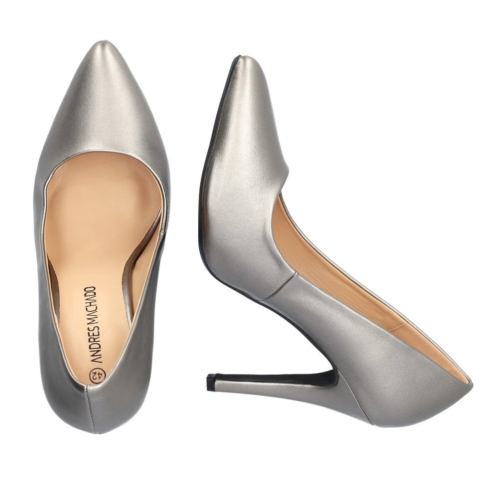 Andres Machado 6013-04 Heel Silver 11cm Andres Machado 6013-04 Heel Silver 11cm