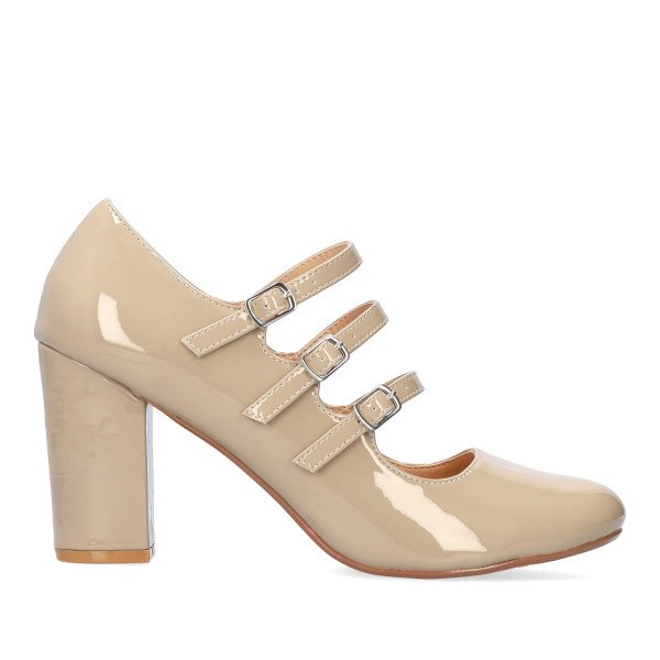 Andres Machado 6014-13L Heel Beige 9.5cm Andres Machado 6014-13L Heel Beige 9.5cm